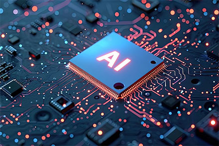 Ilustrasi chip AI.(Pixabay)
