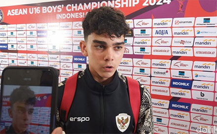 Penggawa Timnas Indonesia U-17, Matthew Baker. (Foto: Agil Trisetiawan Putra/detikJateng)