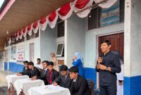 Ketua Bawaslu Padang Panjang, Hidayatul Fajri pada pemilihan OSIS SMKN 1.