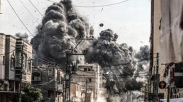 Serangan Israel di Gaza, Palestina. Sumber : Antara