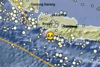 Gempa bumi dengan magnitudo 4,6 mengguncang wilayah Sukabumi, Jawa Barat, pada Rabu malam (10/9/2025) pukul 20:26 WIB