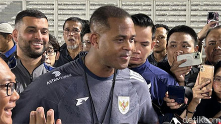 Patrick Kluivert tak khawatir Indonesia punya ranking terendah dibandungkan Arab Saudi dan Irak. (Foto: Mercy Raya/detikcom)