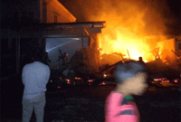 Gudang sayur di Kayu Aro terbakar, Jumat dini, (12/9/2025)