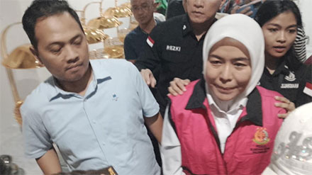 Mantan Wawako Palembang saat ditetapkan tersangka beberapa waktu lalu atas kasus PMI.
