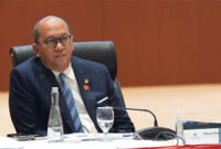 Foto: Menteri Investasi dan Kepala Hilirisasi/Kepala BKPM, Rosan Perkasa Roeslani dalam konferensi pers RAPBN & Nota Keuangan Tahun Anggaran 2026 di Aula Chakti Budhi Bhakti (CBB),  Kantor Pusat Direktorat Jenderal Pajak, Jakarta, Jumat, (15/8/2025). (CNBC Indonesia/Muhammad Sabki)
