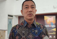 Kepala Lembaga Kebijakan Pengadaan Barang/Jasa Pemerintah Hendrar Prihadi saat memberikan keterangan,