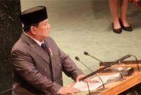 Presiden RI Prabowo Subianto di Markas Besar PBB, Senin (22/9/2025) Sumber : Fathur Rochman-Antara