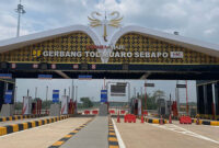 Gerbang Tol Muaro Sebapo di ruas Tol Betung - Tempino - Jambi, Seksi 3 Bayung Lencir - Tempino 