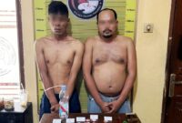 HR dan JF serta barang bukti shabu.