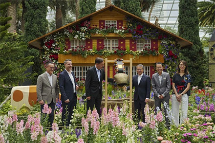 Pameran bunga khas Swiss di Gardens by the Bay Singapura. Foto: Dok. Switzerland Tourism
