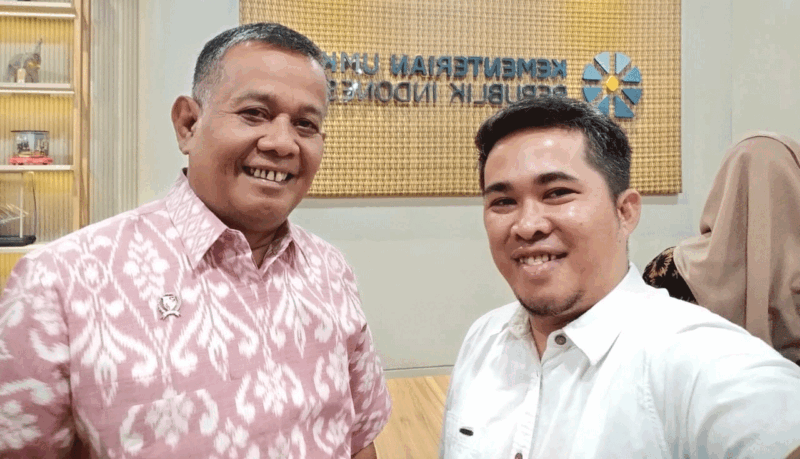 Azra Malindo pengurus Dewan Pimpinan Nasional HKTI, bidang UMKM. dengan Helvi Yuni Moraza, Wakil Menteri UMKM.