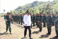 Wako Alfin memeriksa barisan kesiapan TMMD ke 126.
