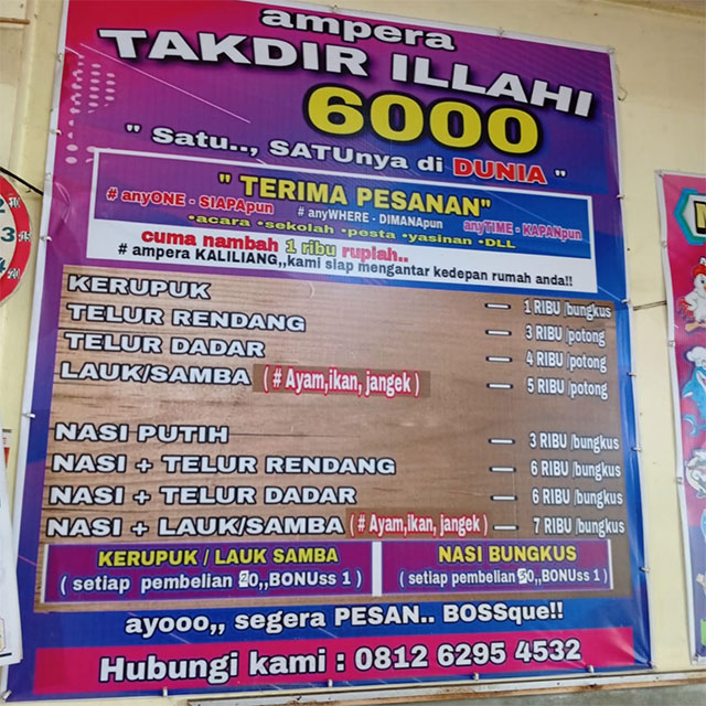 spanduk ampera takdir ilahi
foto. dok: istimewa