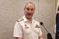 Chief of Defense Australia David Johnston memberikan keterangan di Mega Kuningan. Foto: Nadia Riso/kumparan
