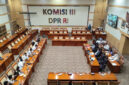 Suasana rapat dengar pendapat umum (RDPU) Aliansi Mahasiswa Nusantara (Aman) di Kompleks Parlemen Senayan, Jakarta, Rabu (15/10/2025). Foto: Luthfi Humam/kumparan

