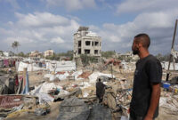 Seorang pria Palestina. Foto: Bashar Taleb/AFP
