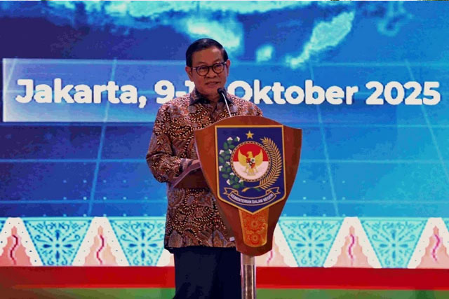 Gubernur DKI Jakarta Pramono Anung menghadiri Rapat Koordinasi Nasional Pembinaan dan Pengawasan Inspektorat Daerah 2025 di Hotel Pullman, Grogol Petamburan, Jakarta Barat, Kamis (9/10/2025). Foto: Dok. Pemprov DKI Jakarta