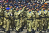 Pasukan Jendral ikuti Defile saat peringatan Hari Ulang Tahun (HUT) ke-80 Tentara Nasional Indonesia (TNI) di Lapangan Silang Monumen Nasional (Monas), Jakarta Pusat, Minggu (5/10/2025). Foto: YouTube/Sekretariat Presiden
