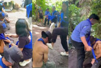 Kolase aksi kekerasan yang terjadi pada masa orientasi pengenalan anggota baru di salah satu Komunitas Pecinta Alam di Kota Bitung, Sulawesi Utara (Sulut).
