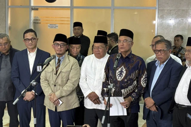 Konferensi pers Komisi VIII dan Kemenhaj soal BPIH 2026 di gedung DPR RI, Senayan, Jakarta Pusat, Rabu (29/10/2025). Foto: Abid Raihan/kumparan
