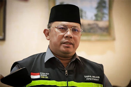 Saiful Mujab yang juga selaku Ketua Petugas Penyelenggara Ibadah Haji (PPIH) Pusat 1444 H/2023 M Foto: Kemenag RI
