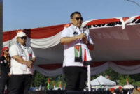 Ketua BKSAP DPR Mardani Ali Sera pada acara PKS Aksi Bela Palestina di JIExpo Kemayoran, Jakarta, Sabtu (24/5/2025). Foto: Luthfi Humam/kumparan