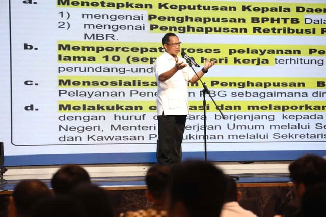 Mendagri Tito Karnavian saat menghadiri Sosialisasi Kredit Program Perumahan di Sumut. Foto: Dok. Kemendagri