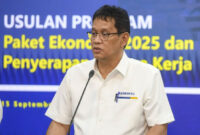 Menkeu Purbaya Yudhi Sadewa memberikan keterangan terkait program paket ekonomi usai rapat koorddinasi dengan Presiden Prabowo Subianto di Kantor Kepresidenan, Jakarta, Senin (15/9/2025).  Foto: Muhammad Adimaja/ANTARA FOTO
