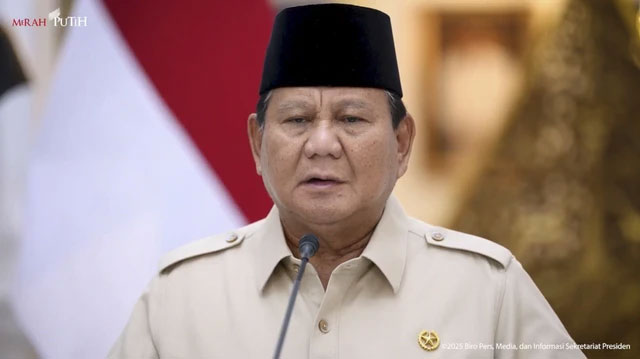 Presiden Prabowo Subianto menyampaikan peringatan 97 tahun Sumpah Pemuda. Foto: Dok. Sekertariat Presiden