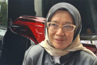 Menpan RB Rini Widyantini membeberkan nasib pegawan Kementerian BUMN yang statusnya berubah menjadi badan. (CNN Indonesia/Sakti Darma Abhiyoso).