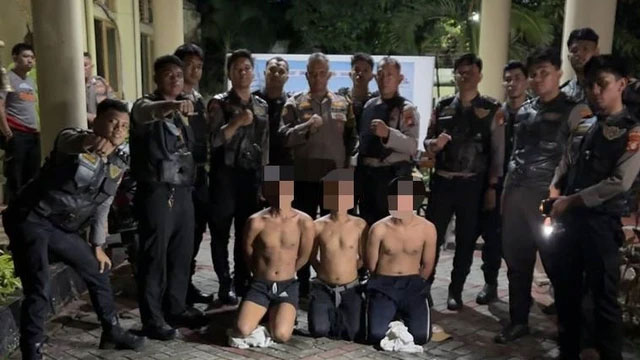 Penangkapan 3 pemuda yang hendak tawuran di Kemayoran, Jakarta Pusat. Foto: Polres Jakpus