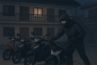 ilustrasi pencurian motor di mendalo