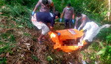 Lokasi Penemuan mayat anonim membusuk di sungai areal PTPN VII Waybrulu Dusun Binong Desa Kebagusan, Gedong Tataan, Pesawaran. | Foto: Dok Polres Pesawaran
