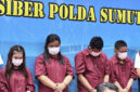 Direktorat Reserse Siber Polda Sumut tangkap 4 Pelaku kasus penipuan terhadap Rahmat Shah, Medan, Rabu (15/10/2025). Foto: Amar Marpaung/kumparan
