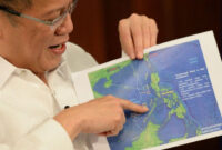 Ilustrasi Nine-Dash Line. Foto: AFP/TED ALJIBE