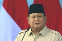 Presiden Prabowo memberikan pidato dalam peringatan Hari Ulang Tahun (HUT) ke-80 Tentara Nasional Indonesia (TNI) di Lapangan Silang Monumen Nasional (Monas), Jakarta Pusat, Minggu (5/10/2025). Foto: YouTube/ Puspen TNI  
