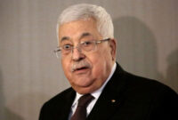 Presiden Palestina Mahmoud Abbas pada konferensi pers di hotel Grand Hyatt di New York, AS, (11/2) Foto: REUTERS/Yana Paskova
