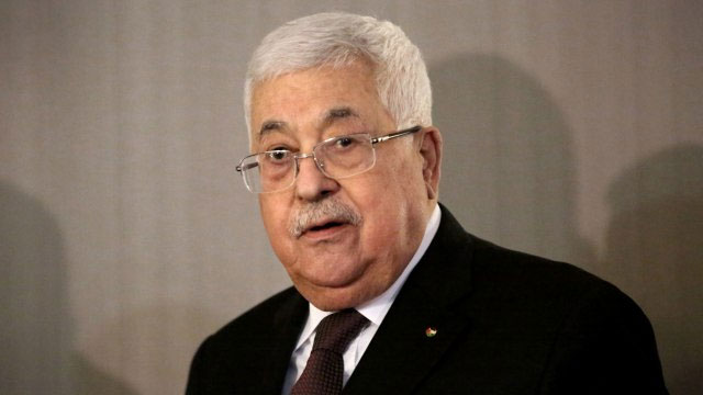 Presiden Palestina Mahmoud Abbas pada konferensi pers di hotel Grand Hyatt di New York, AS, (11/2) Foto: REUTERS/Yana Paskova
