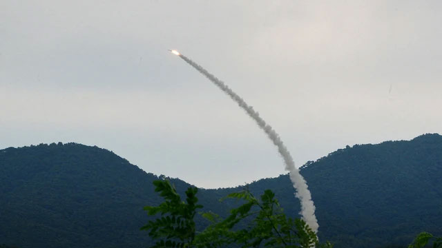 Uji coba rudal di Korea Utara. Foto: KCNA/via REUTERS