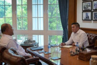 Sekretaris Kabinet (Seskab) Teddy Indra Wijaya menerima Kepala Badan Gizi Nasional (BGN) Dadan Hindayana, di Gedung Sekretariat Kabinet. Foto: Instagram/ @sekretariat.kabinet