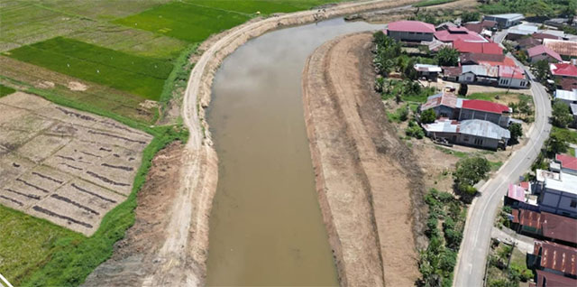 kondisi terkini sungai batang merao yang sudah di normaliasi
foto. dok: humas kota sungai penuh