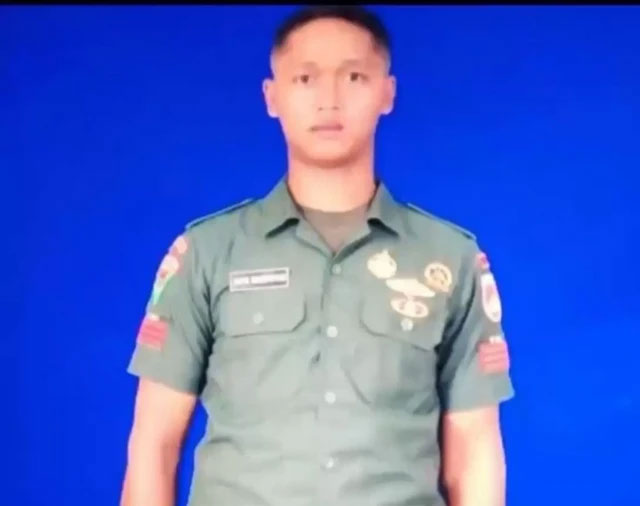 Praka Amin Nurohman anggota Satgas Yonif 410/Alugoro yang bertugas di Pos Moyeba, Bintuni, Papua Barat. Foto: Dok. Istimewa