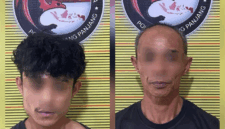 Z dan MB -- bapak dan anak -- terduga pengedar narkotika jenis shabu dan ganja.