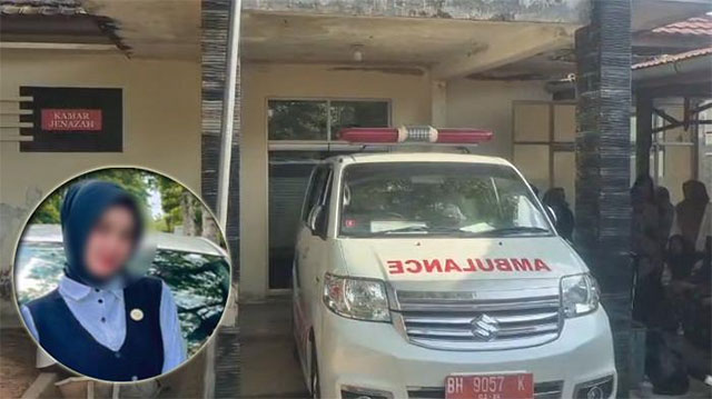 DOSEN DI BUNGO - Suasana kamar jenazah RSUD H Hanafie Muara Bungo, Kabupaten Bungo, Provinsi Jambi, Sabtu (1/11/2025) siang. Dosen perempuan berinisial EY (37), ditemukan dalam kondisi meninggal di rumahnya. Ada sejumlah luka di tubuhnya. 