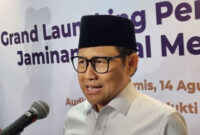 Menteri Koordinator Pemberdayaan Masyarakat (Menko PM) Muhaimin Iskandar atau Cak Imin di Universitas Airlangga (Unair) Surabaya, Kamis (14/8/2025). Foto: Farusma Okta Verdian/kumparan
