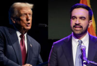 Kolase Donald Trump dan Zohran Mamdani. Foto: REUTERS