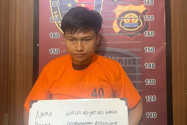 Anggota Propam Polres Tebo, Bripda Waldi Aldiyat yang membunuh dosen bernama Erni Yuniati. Foto: Dok. Istimewa
