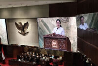 Ketua DPR Puan Maharani saat memberikan pidato di pembukaan Rapat Paripurna DPR Masa Persidangan II Tahun Sidang 2025 - 2026 pada Selasa (4/11/2025). Foto: Luthfi Humam/kumparan